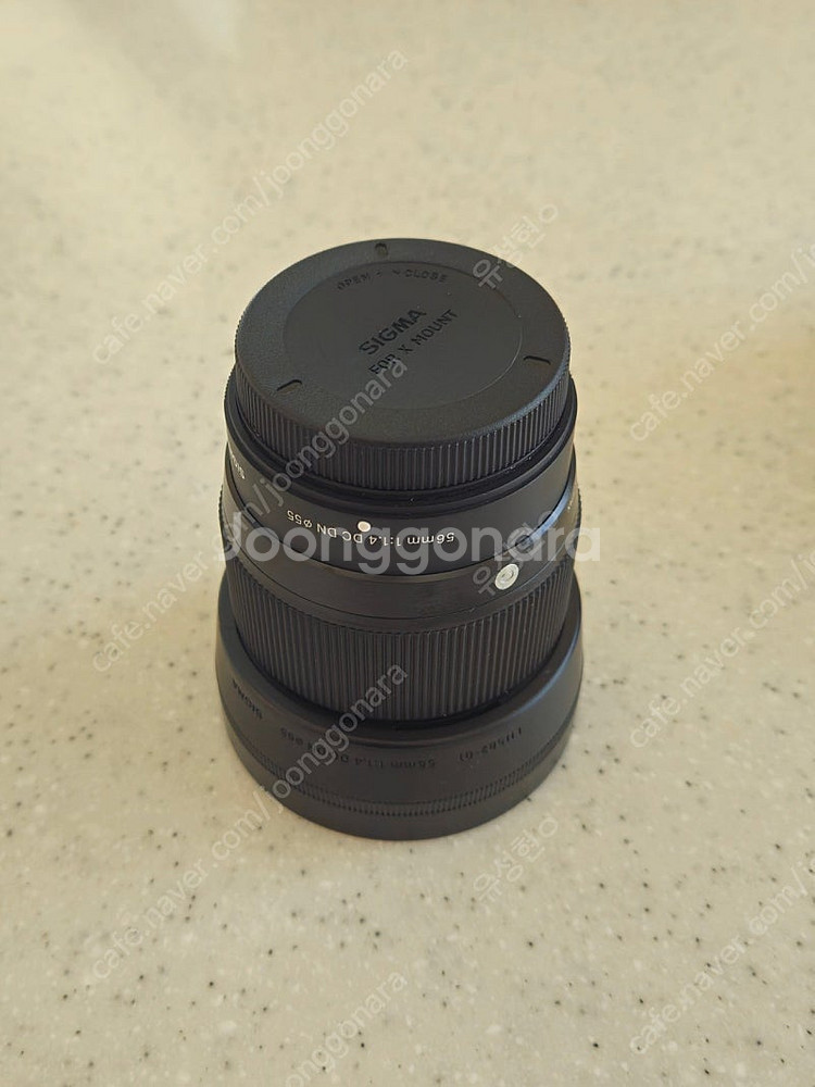 시그마 56mm f1.4 후지마운트 x마운트 56.4--1