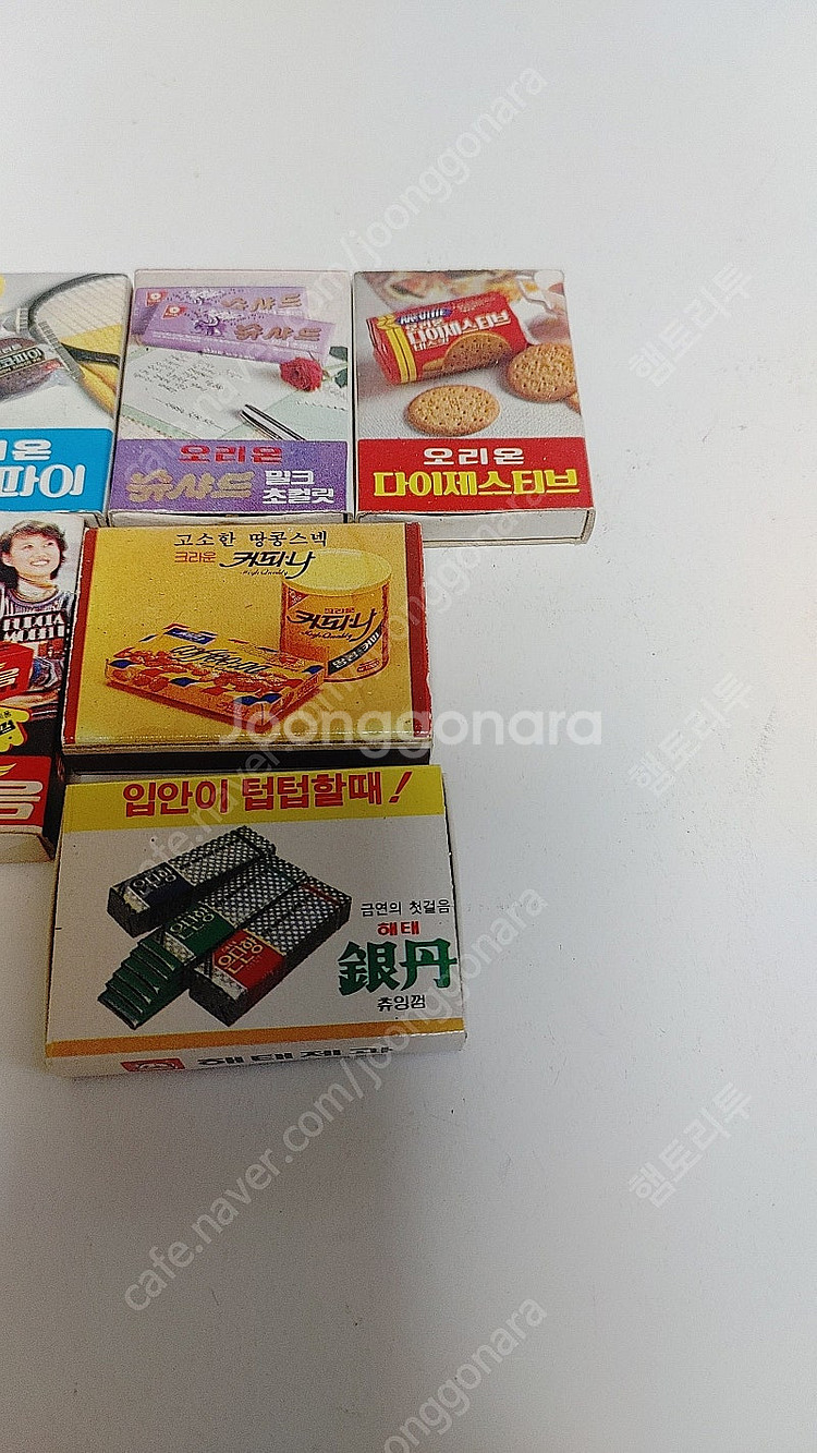추억의 과자 홍보용성냥 10종 오리온 등 초코파이 고래...--2