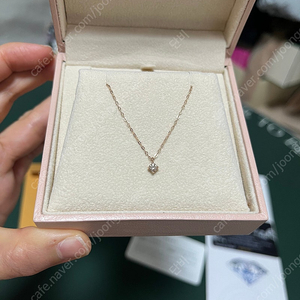 14k 루시 천연다이아 목걸이 3.2mm