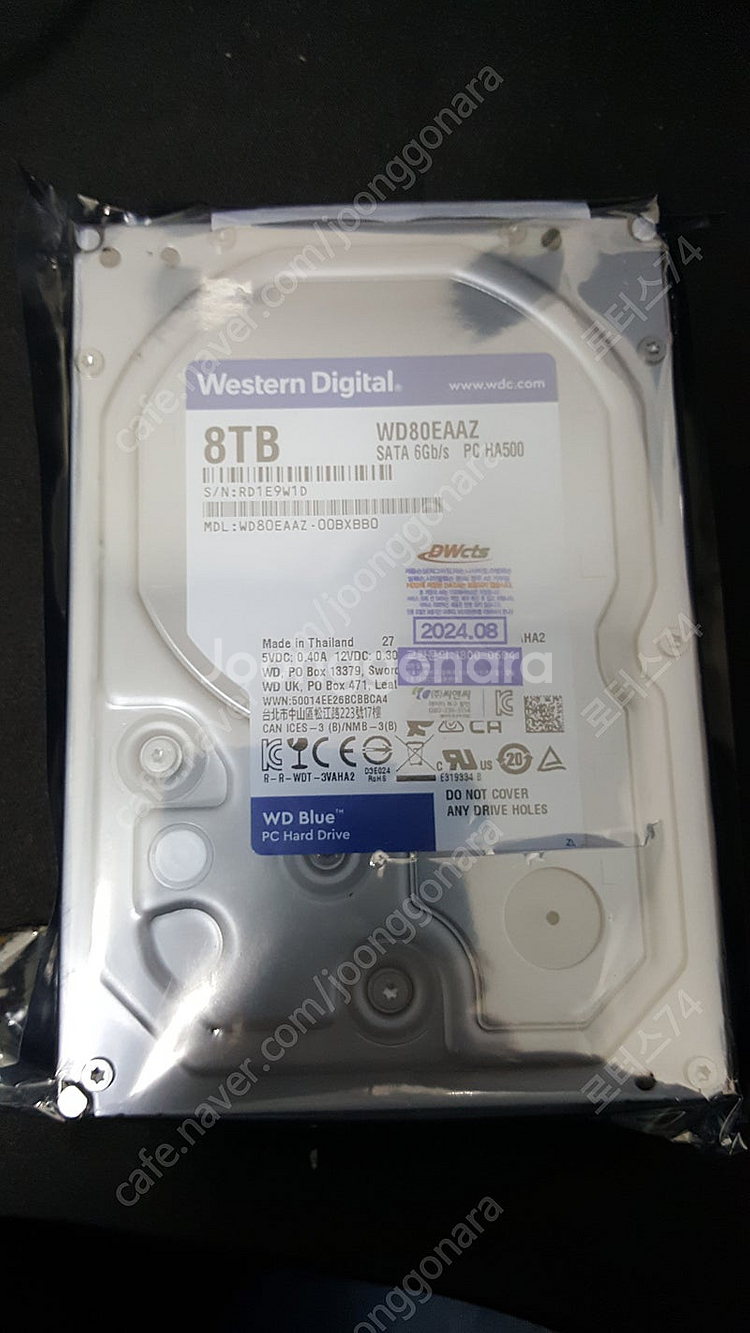 WD BLUE HDD WD80EAAZ 하드 디스크입니다...--0