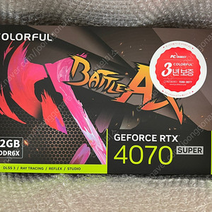 COLORFUL 지포스 RTX 4070 SUPER 토마호크 EX D6X 12GB 피씨디렉트 판매합니다.