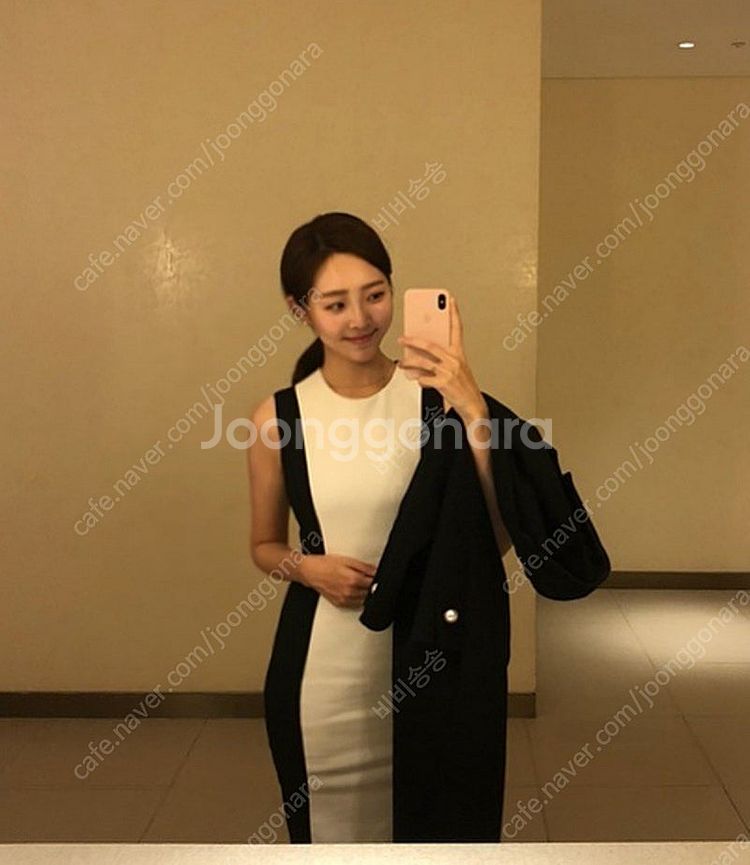 [새옷] S라인 배색 원피스 드레스 하객원피스 결혼식 ...--0
