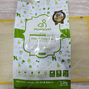 [새상품/5천원] 맘블레스 오리고기 1.2kg 그레인프리 소프트 강아지 사료