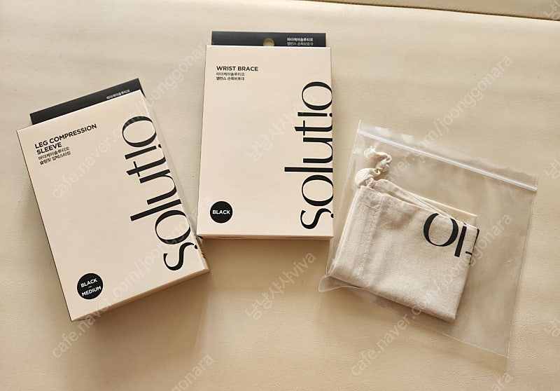 [미개봉 새상품] (출산 선물 )마더케이 솔루티오 손목보호대(3pcs), 슬림핏 압박스타킹 + 전용파우치
