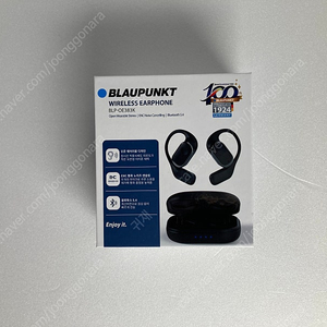 독일 블라우풍트 BLAUPUNKT 무선 이어폰 BLP-OE383K 와 도킹형 미니 보조배터리 BLP-PB614K (C타입) 세트로 판매합니다