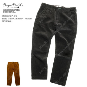 [L]Burgus Plus - Wide Wale Corduroy Trousers 검정 새상품 팝니다.