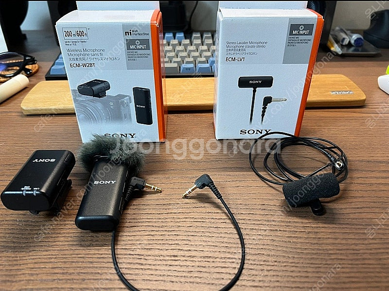 소니 무선마이크(ECM-W2BT)+핀마이크(ECM_LV...--0
