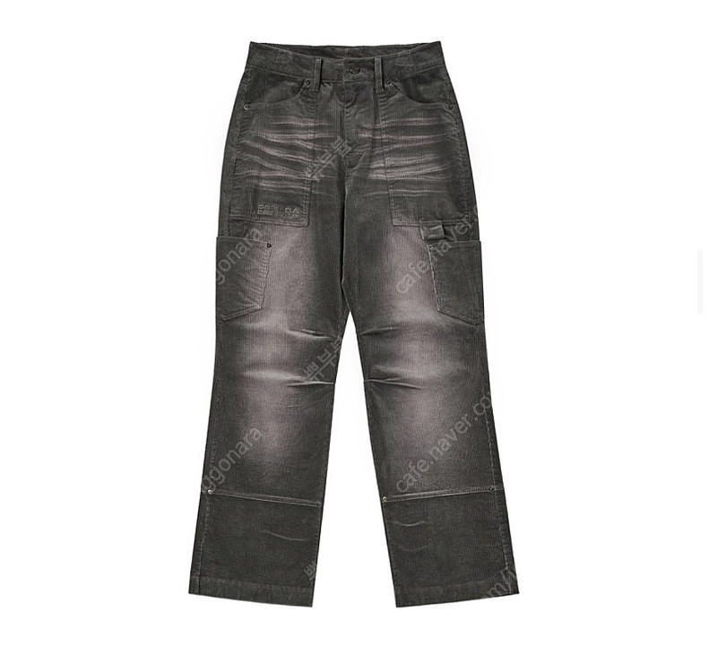 프렌다 코듀로이 카고팬츠 골덴 부츠컷 바지 그레이 이미지