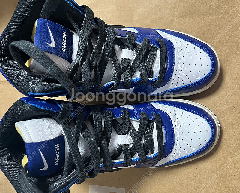 나이키 x 앰부쉬 덩크 하이 딥 로얄 블루 235사이즈...--4
