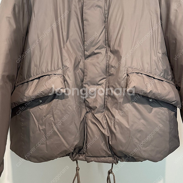 브라운야드 21FW 다운 패딩 올리브 그레이 2--2