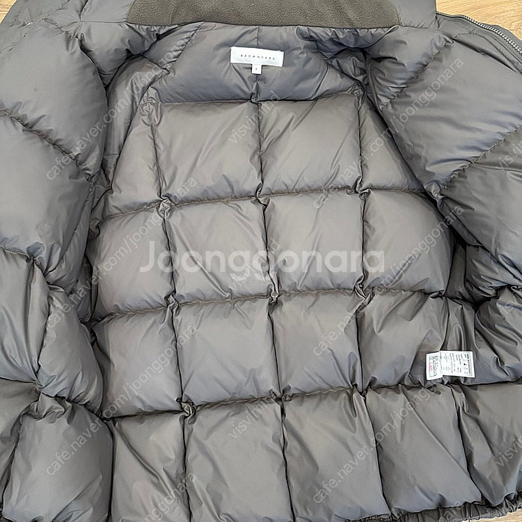브라운야드 21FW 다운 패딩 올리브 그레이 2--8