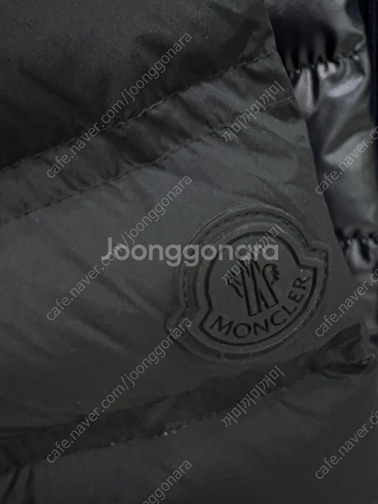 [2] 몽클레어 알레테 여성 후드 로고 구스 패딩 블랙--5
