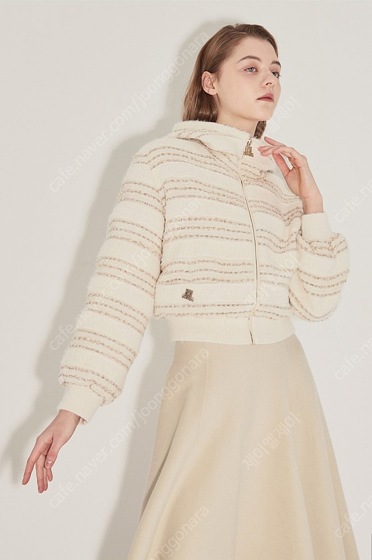 한섬 정품 새상품 랑방컬렉션 믹스 텍스처 니트 점퍼 IV_ 55--2