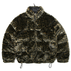 페치 FAUX FUR POLISH GOOSE CHALLENGER JACKET LEOPARD KHAKI