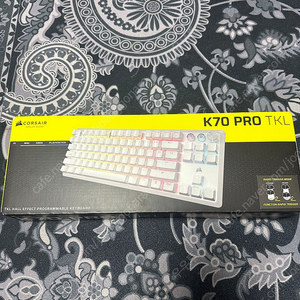 커세어 K70 PRO MGX TKL 화이트 풀 윤활 키