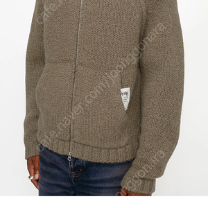 Stussy Chunky Knit Zip Hoodie Fossil M 사이즈 스투시 청키니트집업