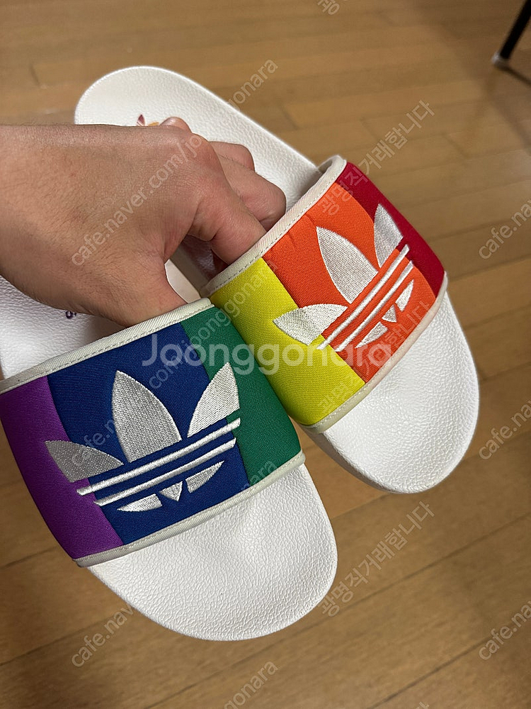 (새상품) 아디다스 레인보우 슬리퍼 280--0