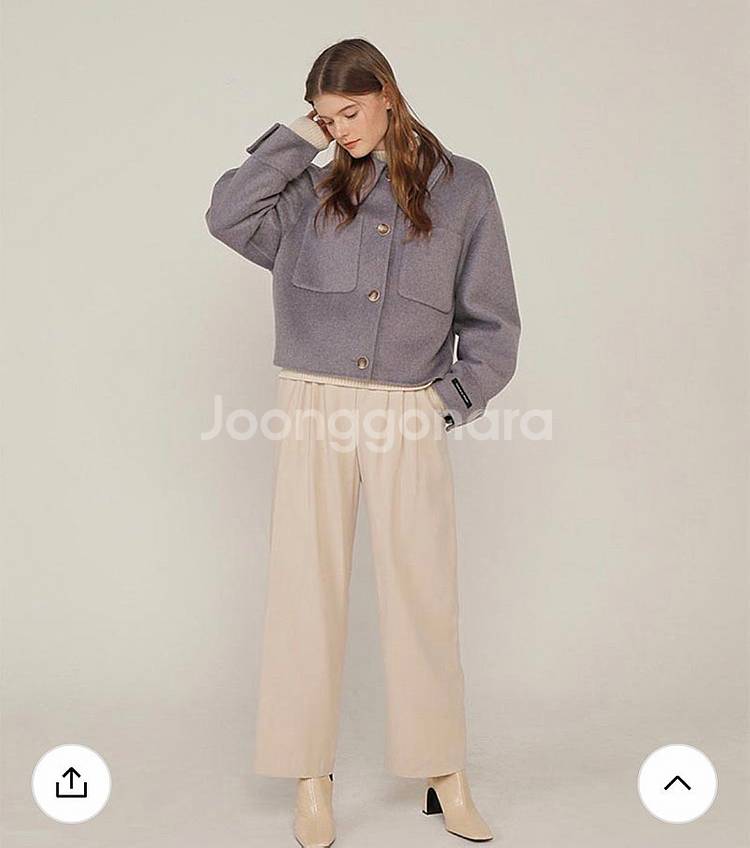 온앤온 핸드메이드 반코트 블루종--8