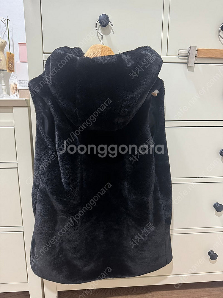 후드 퍼 조끼 프리사이즈--1
