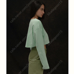 부디무드라 Wide long sleeve crop top_Bondi mint 새제품 팝니다!! 사이즈M 입니다!