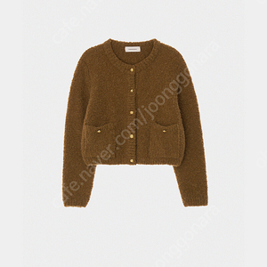 원모어띵 부클 가디건 브라운 OMT BENUA BOUCLE CARDIGAN