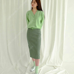 그로브스토어 eddie skirt (green check)