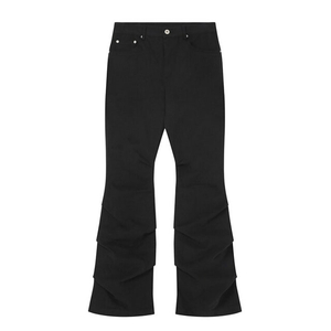 미세키서울 Shirring bootscut pants BLACK