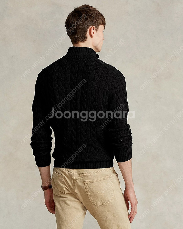 새상품 정품 폴로 케이블 반집업 하프집업.--3