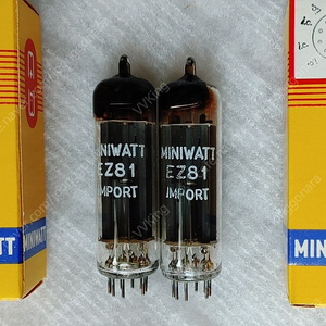 Mullard/Philips 멀라드 EZ81(6CA4) 사각/블랙 NOS NIB 1개 판매.