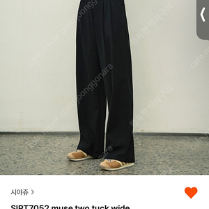 시야쥬 슬랙스 SIPT7052 muse two tuck wide slacks_Black