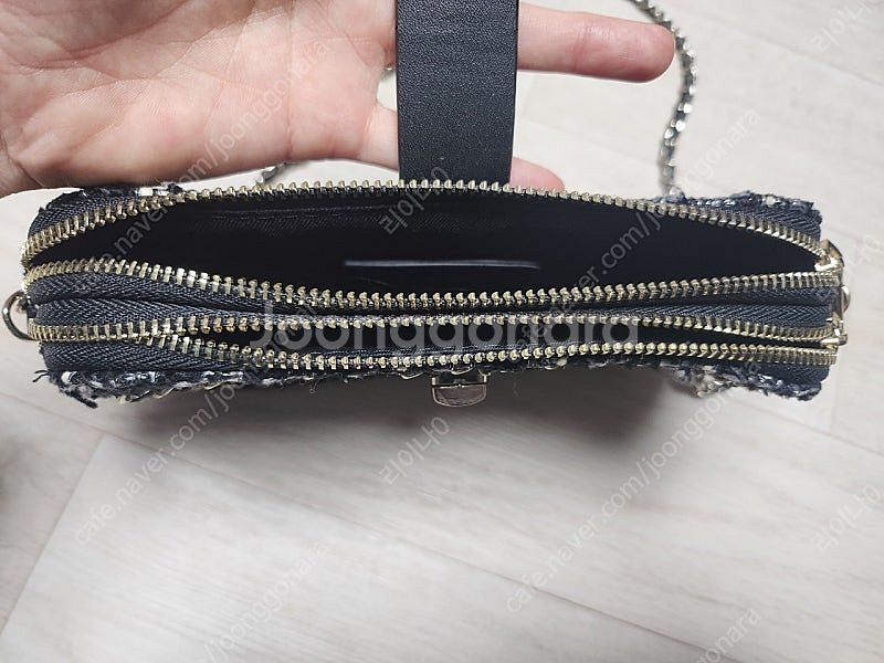 zara 트위드 크로스 미니백--2