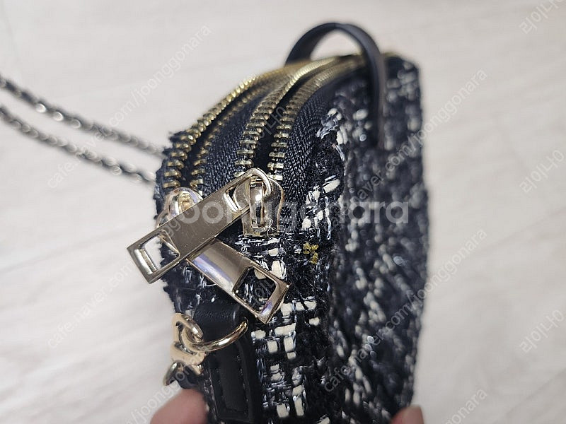 zara 트위드 크로스 미니백--4