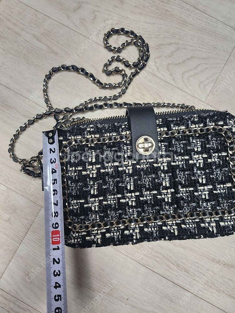 zara 트위드 크로스 미니백--6