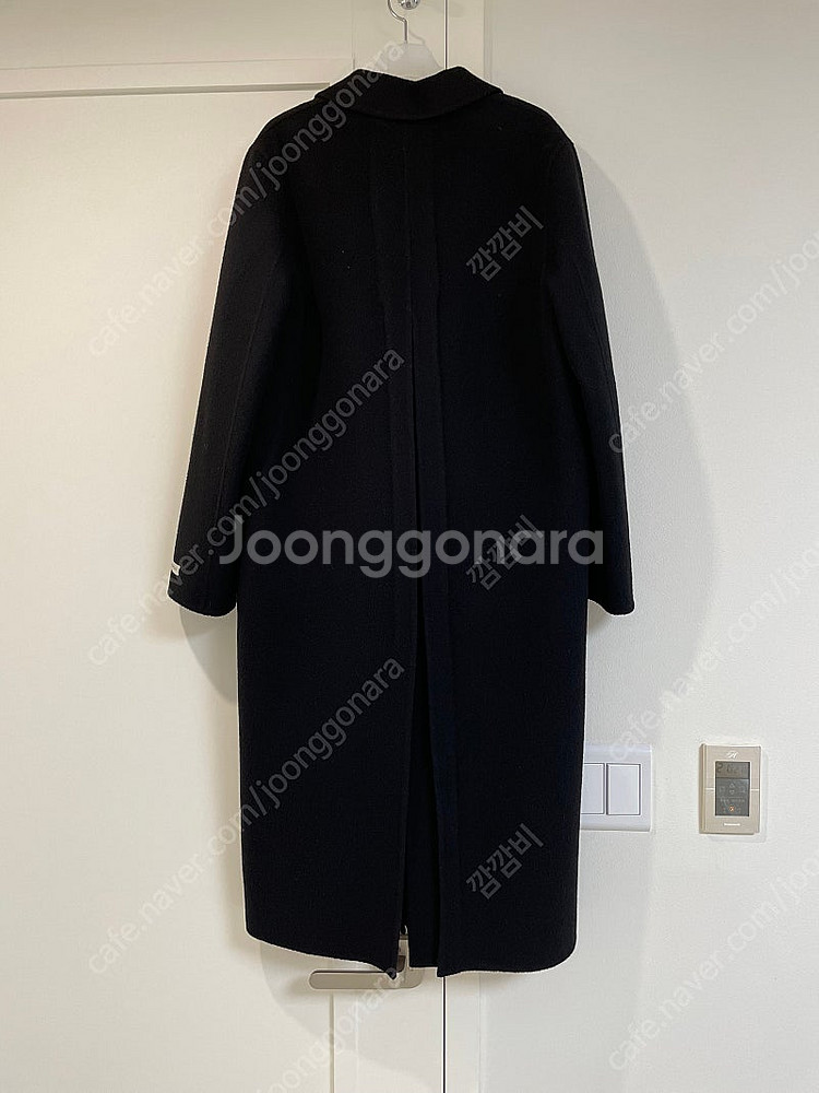 sjsj 캐시미어 핸드메이드 블랙 코트--2