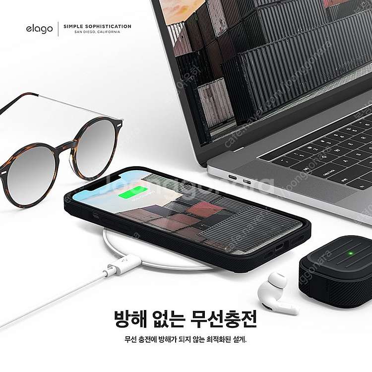 엘라고 아이폰12 프로맥스 케이스 아머 (블랙,스톤) ...--3