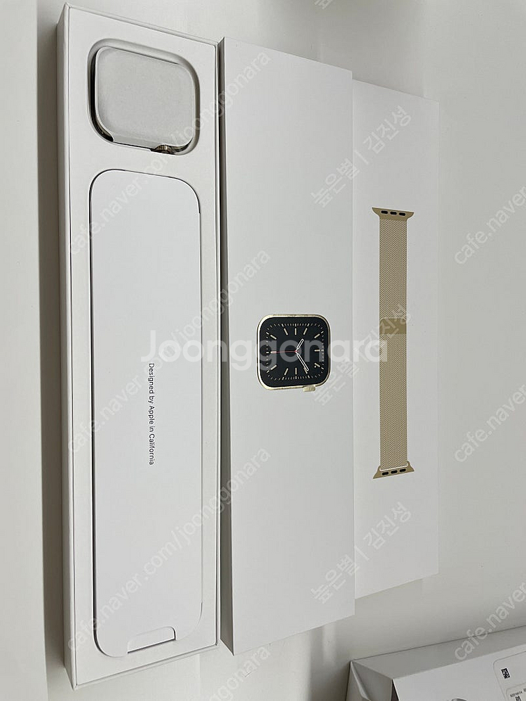 애플워치 6 44mm 스테인리스 골드 셀룰러--0