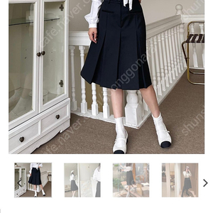 Yaggi 야기 Lily's Black Wool Pleated Skirt s사이즈