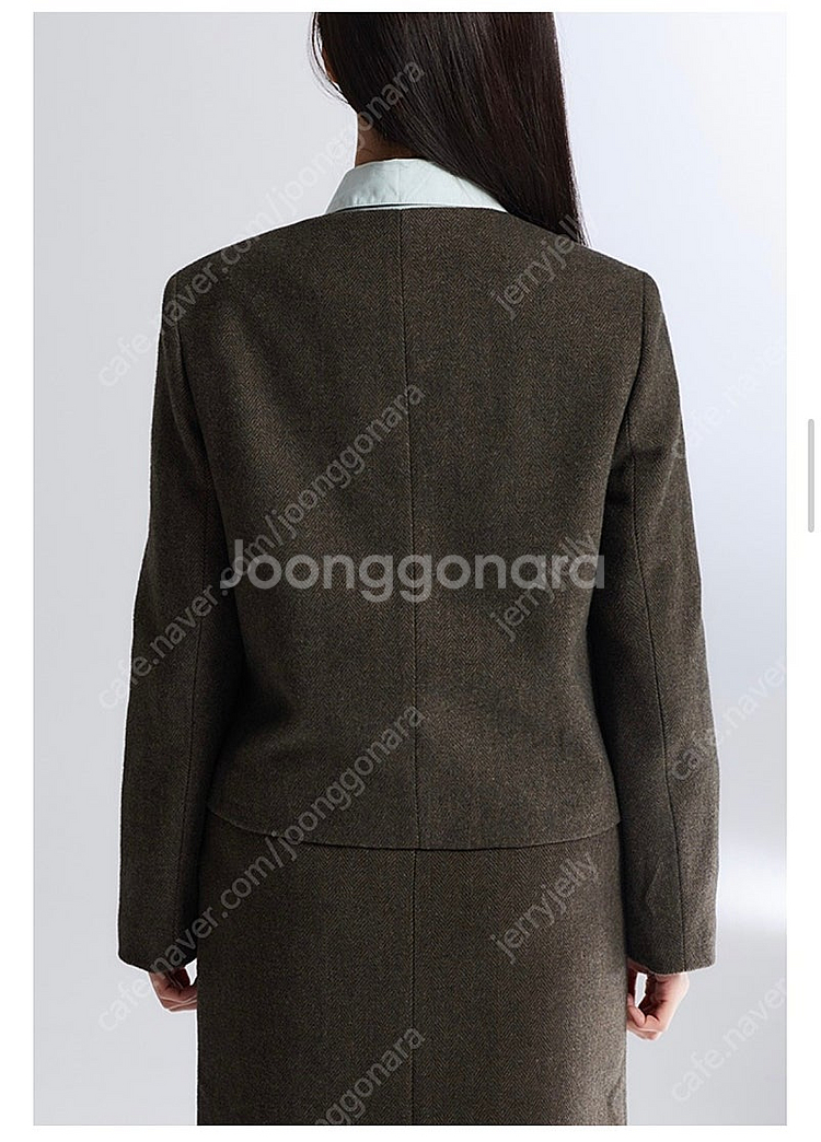 새상품) 스파오 울블렌드 라운드넥 자켓(택포)--3