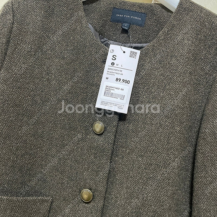 새상품) 스파오 울블렌드 라운드넥 자켓(택포)--7