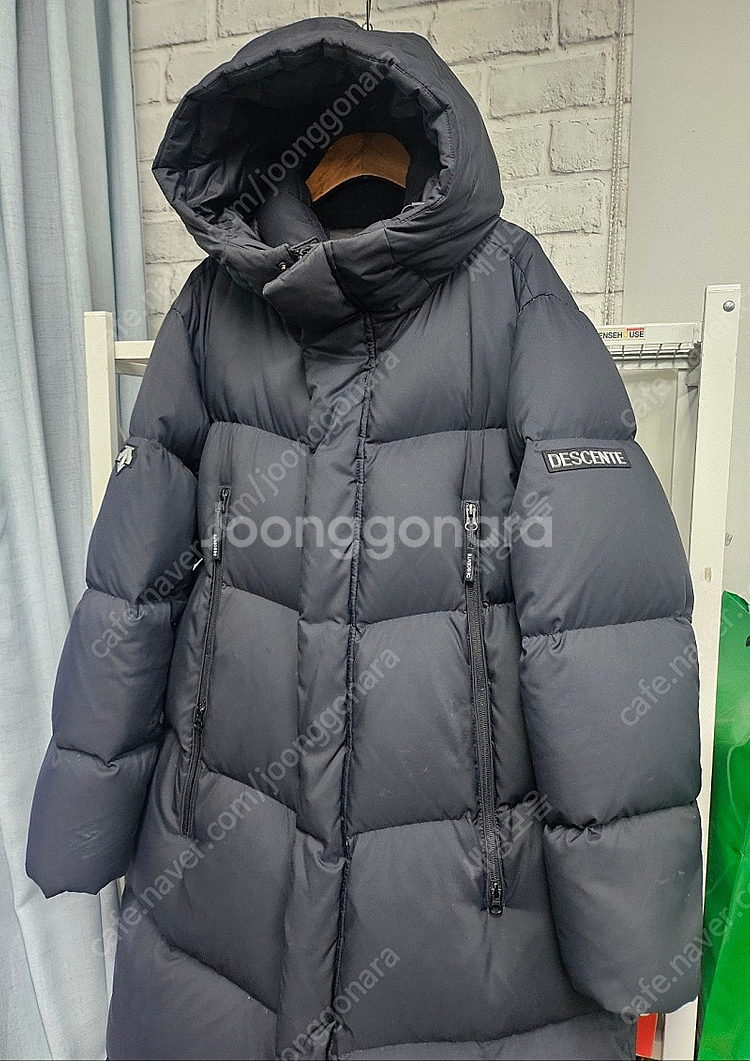 데상트 남성 롱패딩 95~100 구스패딩 헤비 벤치다운...--1
