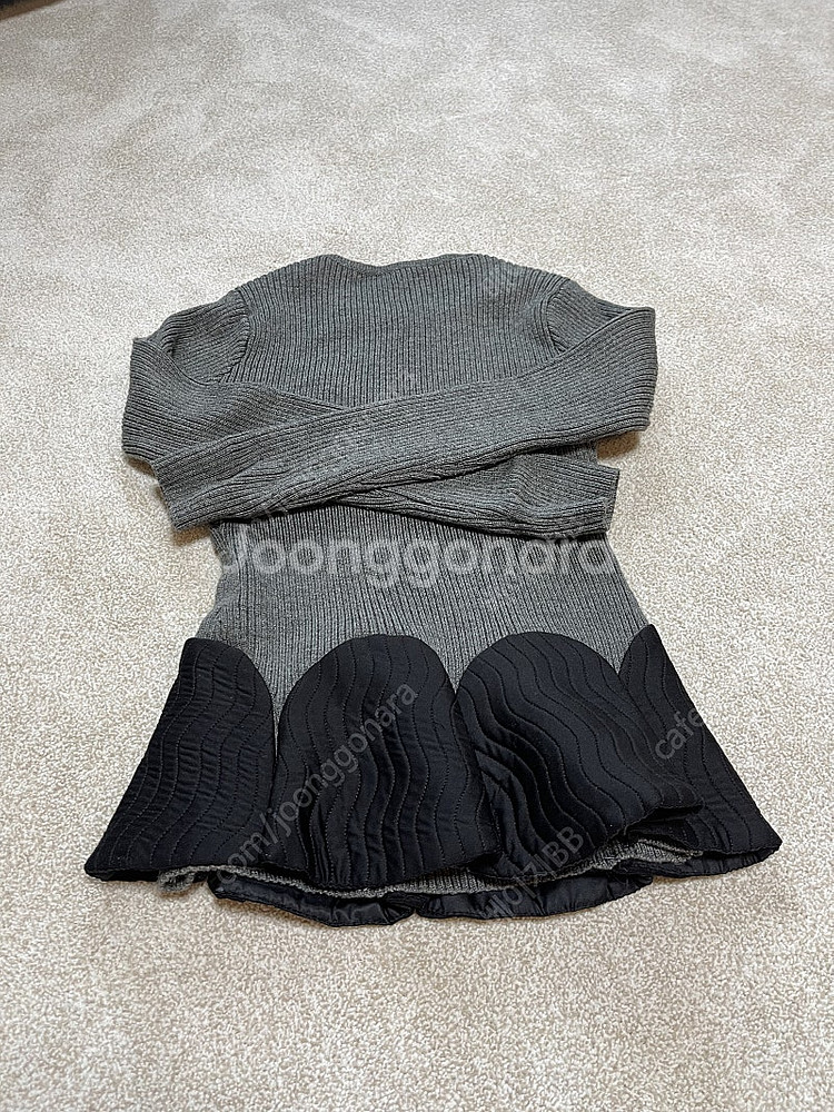 누빔패딩장식 니트--1