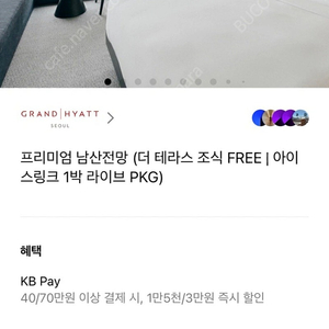 크리스마스 그랜드 하얏트 숙박권 판매