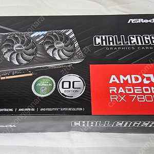 애즈락 라데온 RX7800XT 챌린저 OC 미개봉신품 57만원