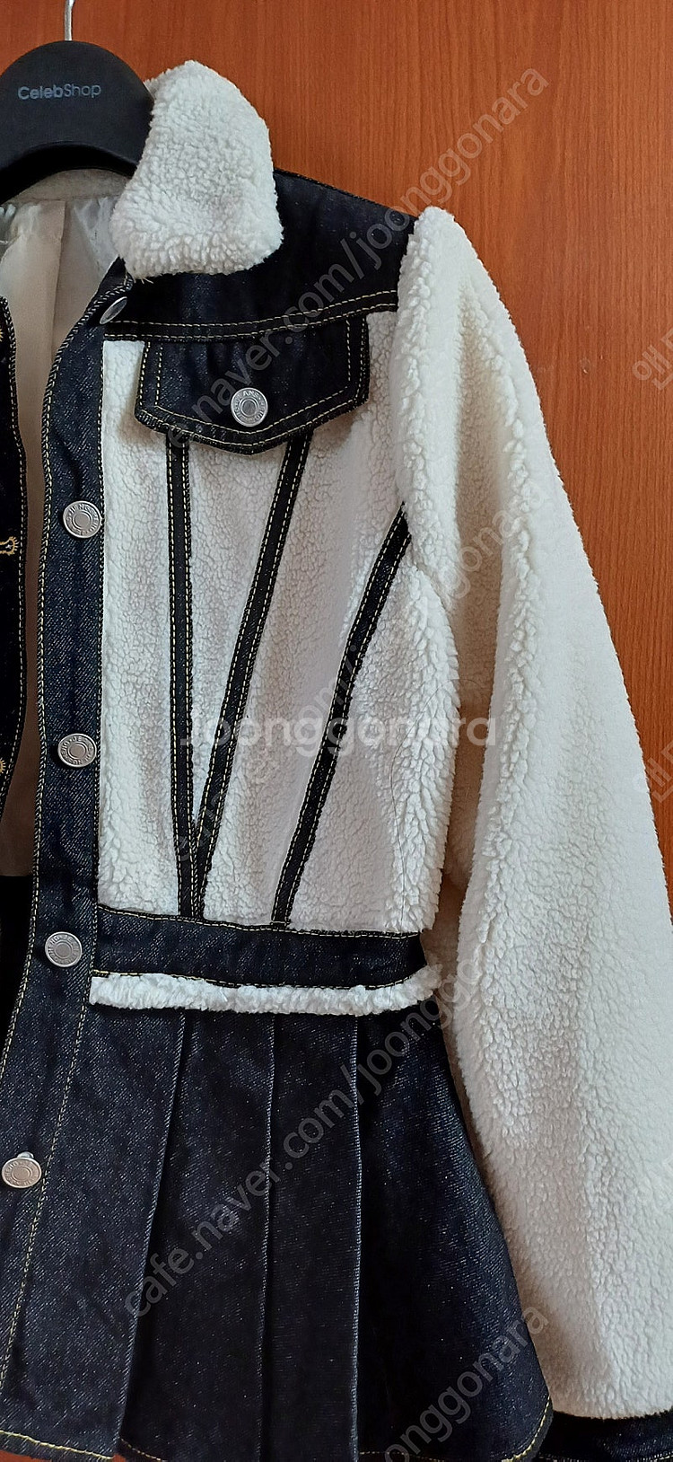 블랙데님 뽀글이 자켓 S(택포)--2