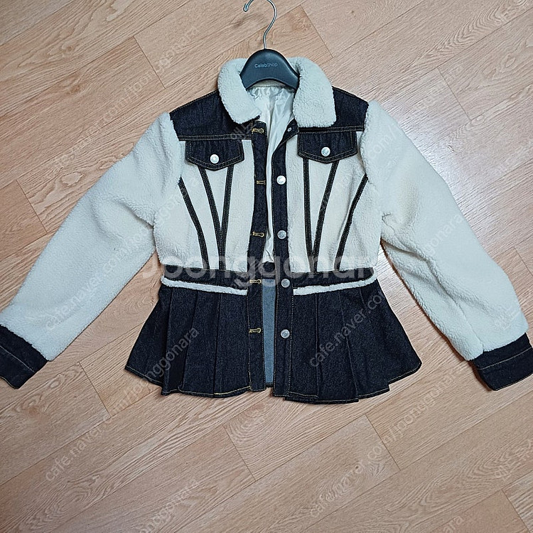 블랙데님 뽀글이 자켓 S(택포)--3