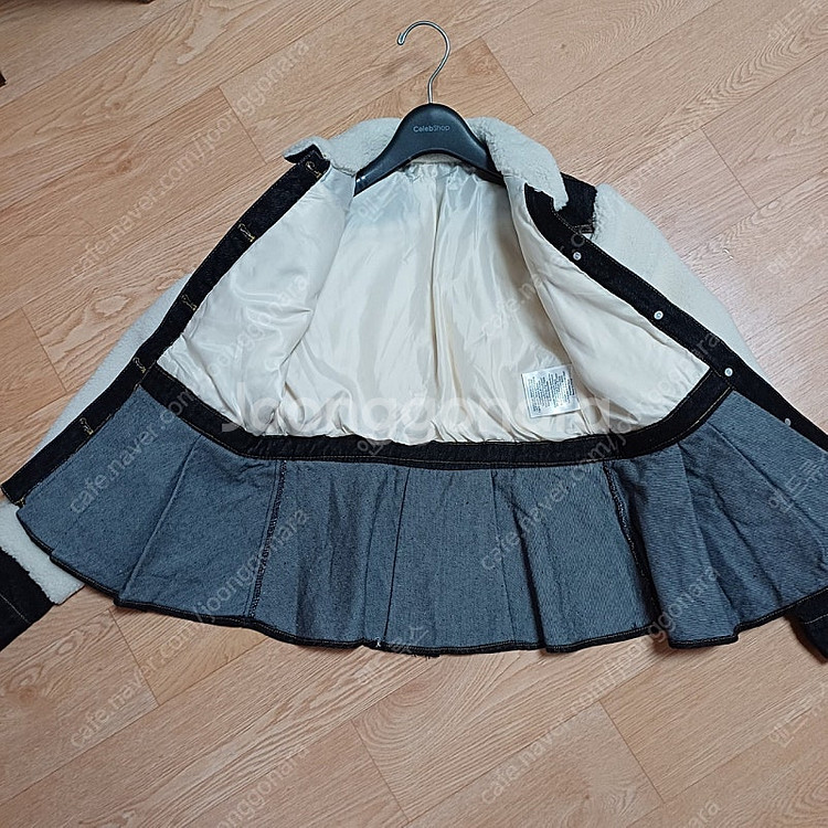 블랙데님 뽀글이 자켓 S(택포)--4