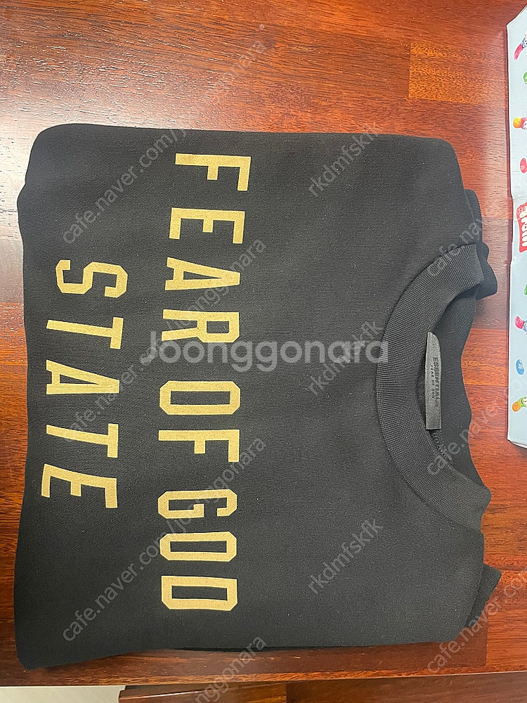 에센셜 Fear of god state 맨투맨 xl 새상품--2