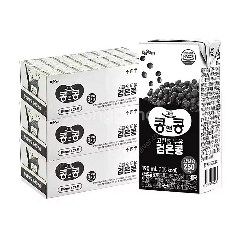 무배) 검은콩 고칼슘 두유 3박스 [72개입]--0