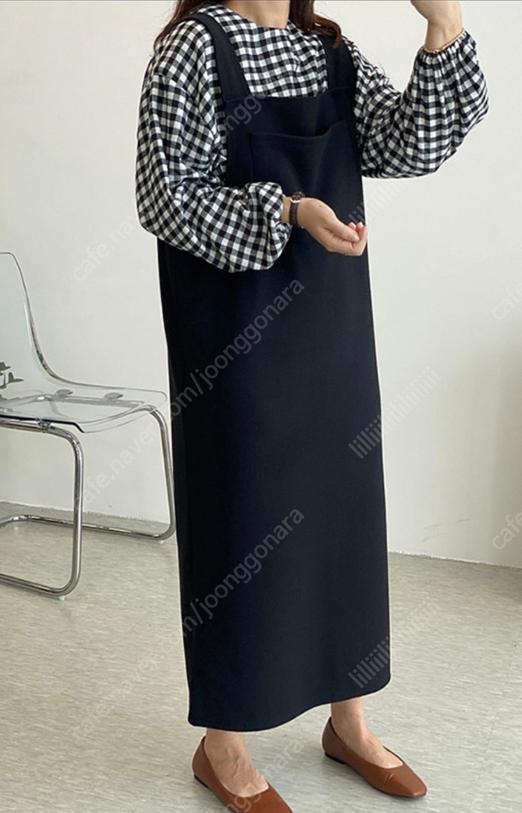 가격내림 여성원피스세트 니트원피스 깅엄체크블라 체크블라우스 기모블라우스 사이즈55-77 니트뷔스티에 하객룩 모임룩 이미지