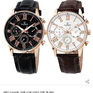 TANDY 탠디 (T-1712)클래식 남성용 멀티펑션 가죽시계